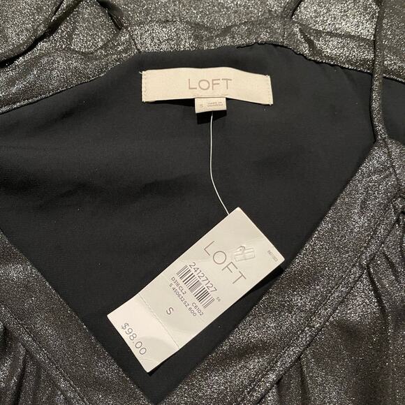 New ~ LOFT ~ Shimmer Cold Shoulder Cami Swing Tunic/ Mini ~ sz S - Picture 3 of 9